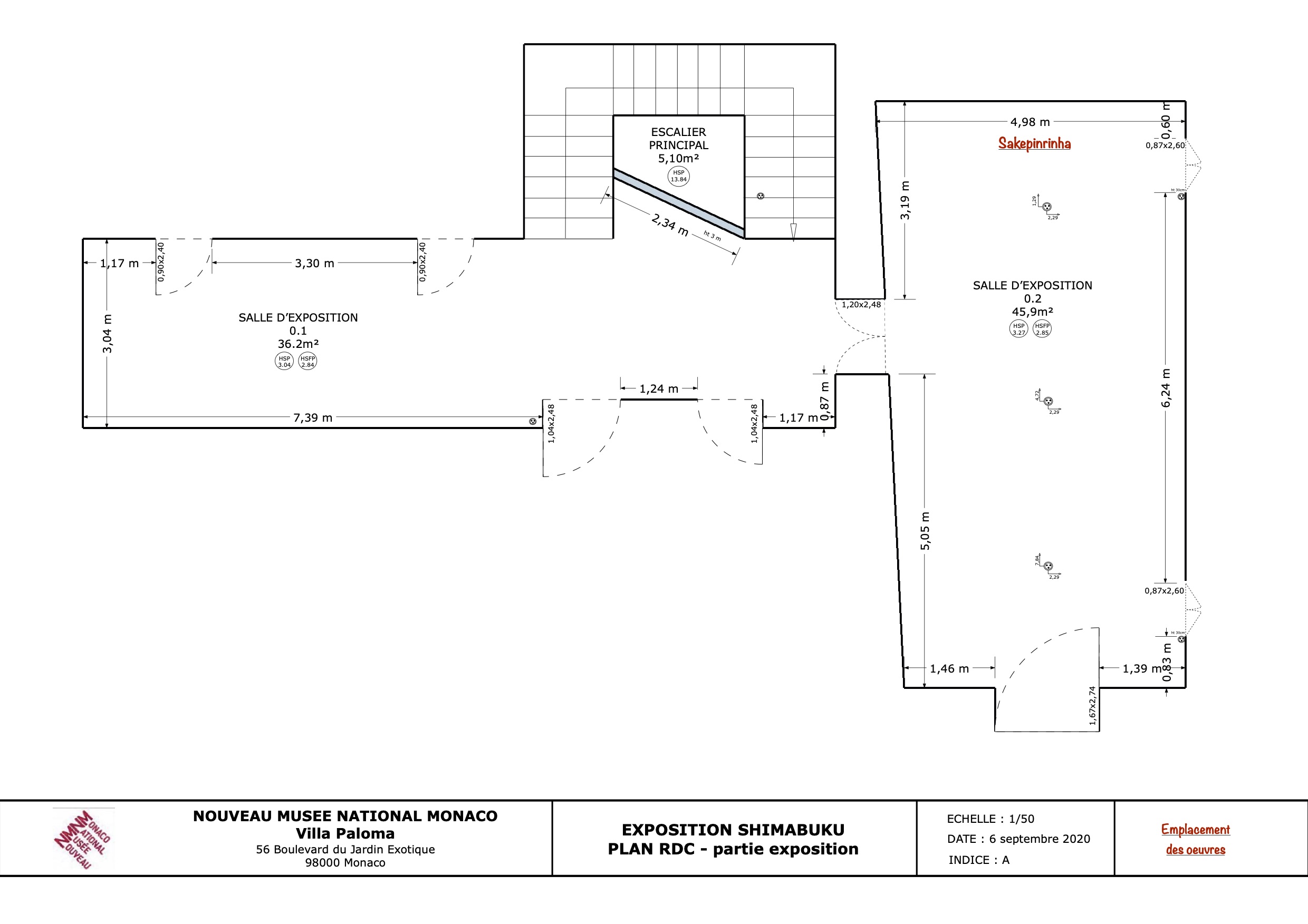 plan RDC 2D oeuvres